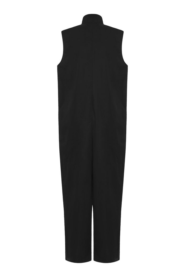 jumpsuit black 100% organic cotton following slow fashion